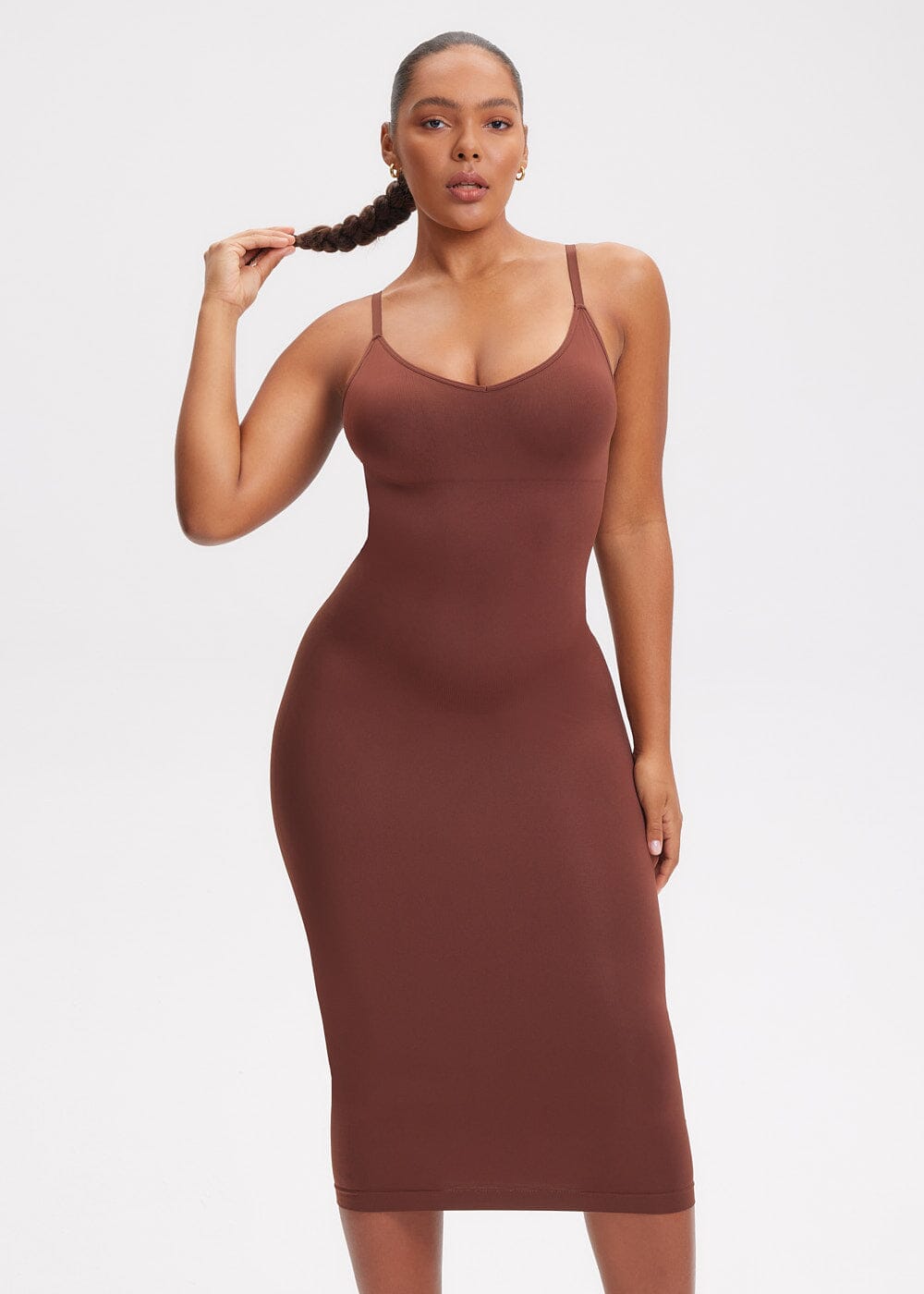 Shapewear Dress V-Neck Sami Maxi - She's Waisted