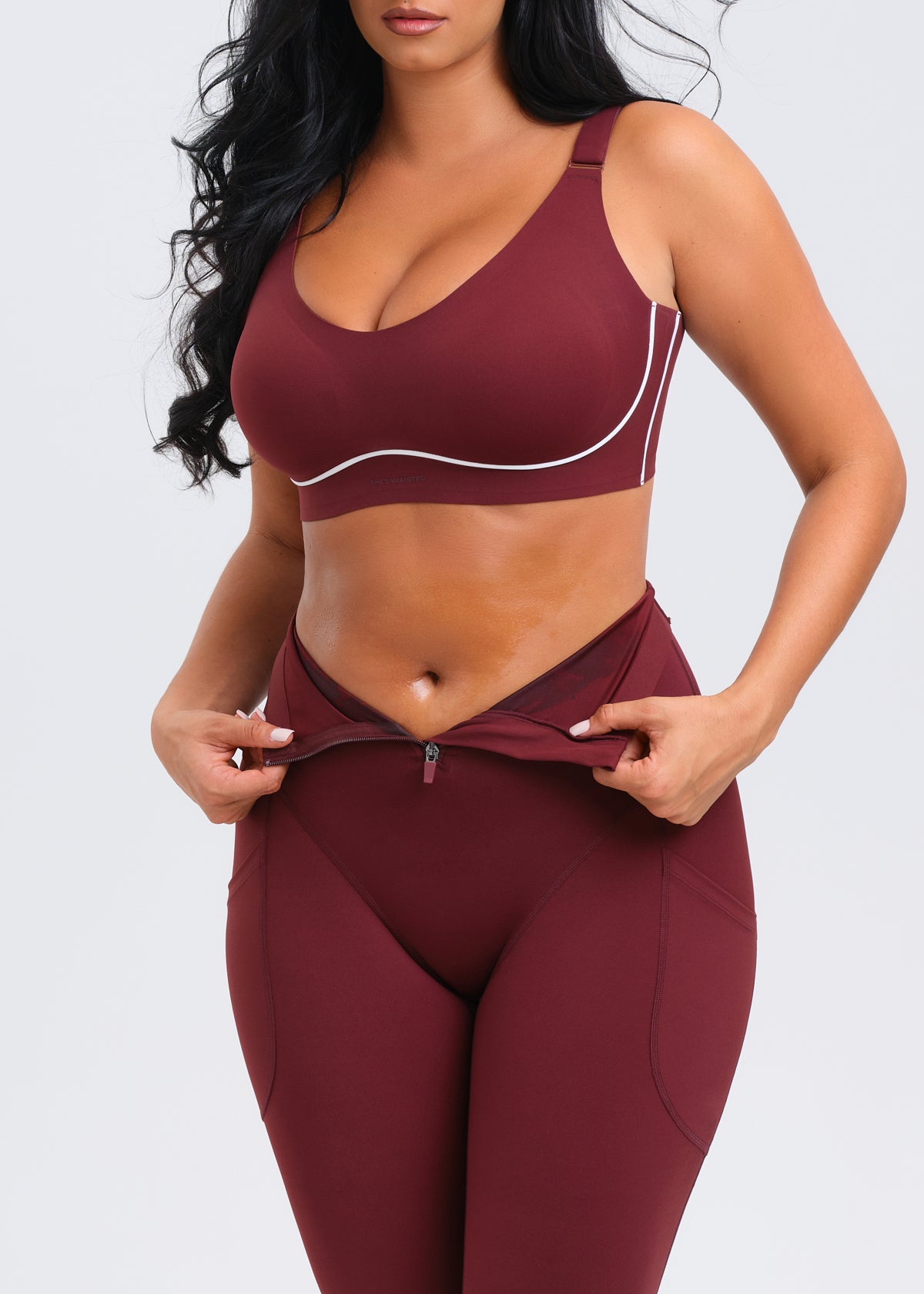SaunaSculpt Zip Up Leggings