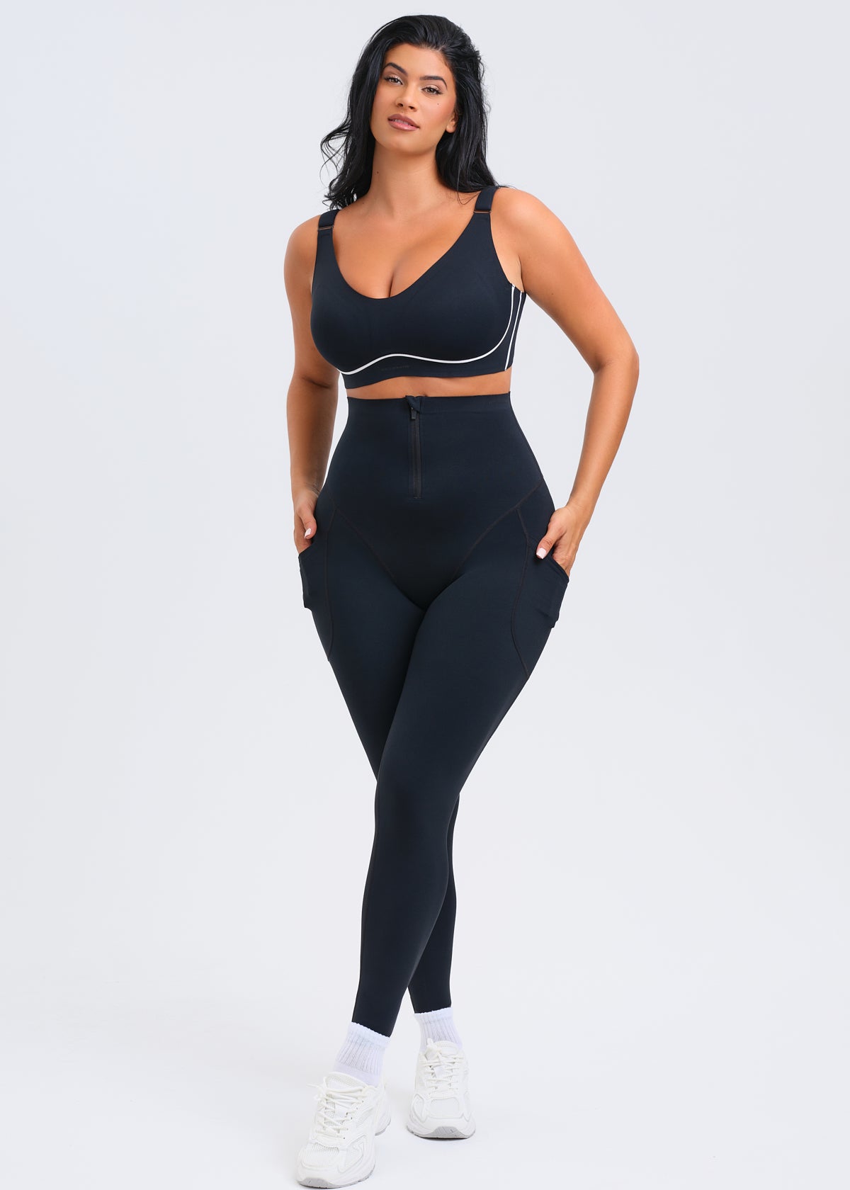 SaunaSculpt Zip Up Leggings