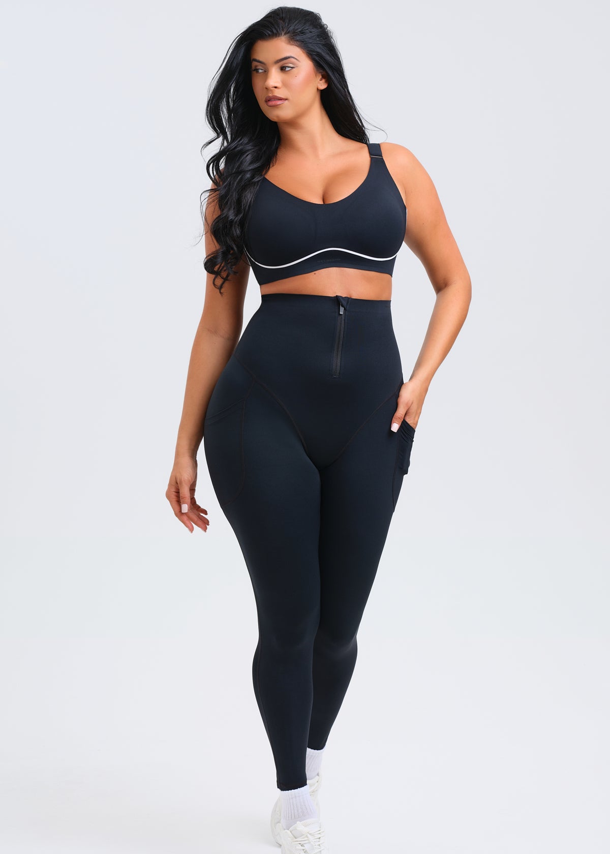 SaunaSculpt Zip Up Leggings