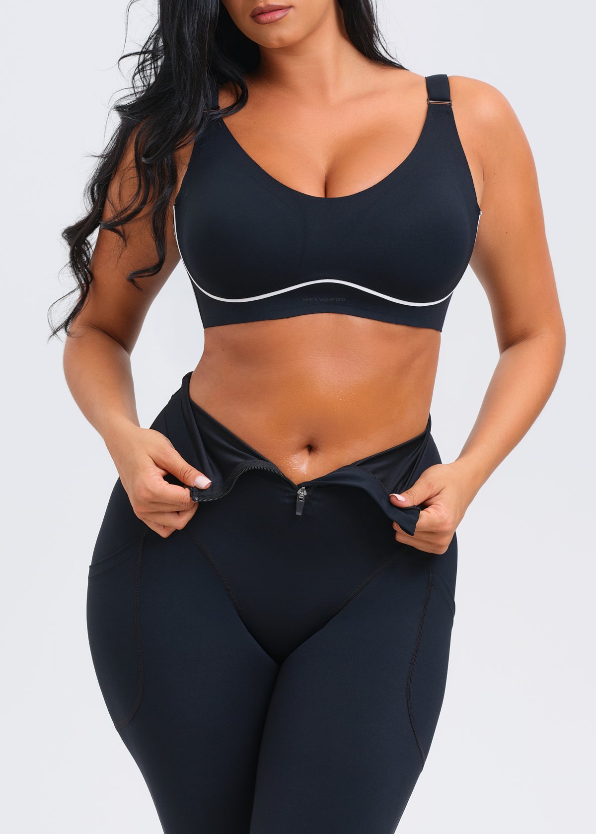 SaunaSculpt Zip Up Leggings