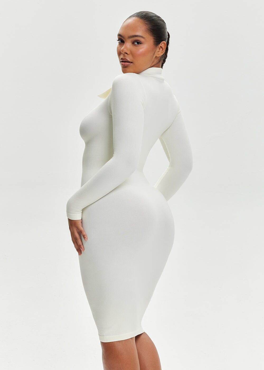 Shapewear Dress Front Button Collar