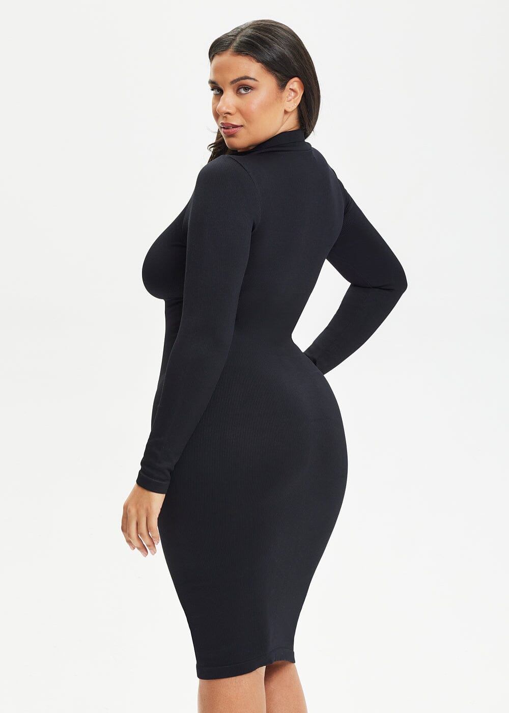 Shapewear Dress Front Button Collar - She's Waisted