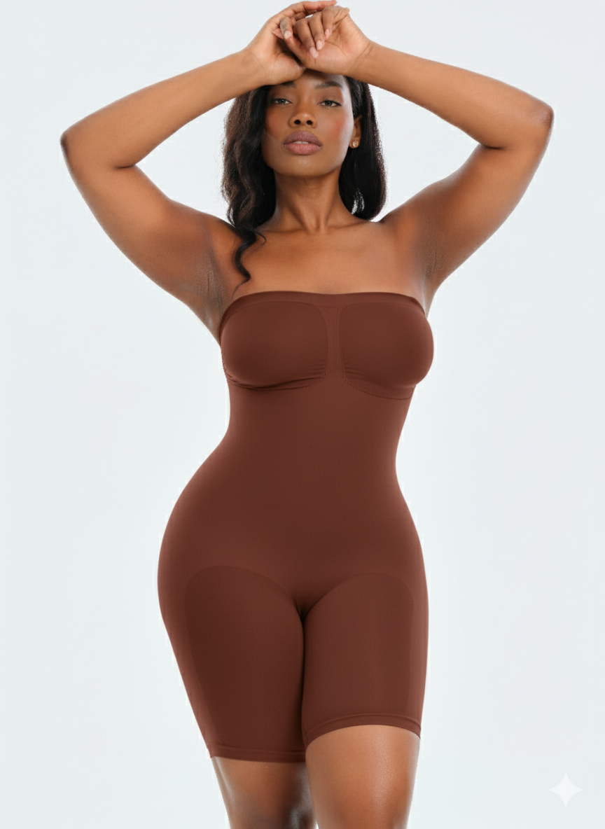 SmoothingSeamless Strapless Bodysuit Shorts