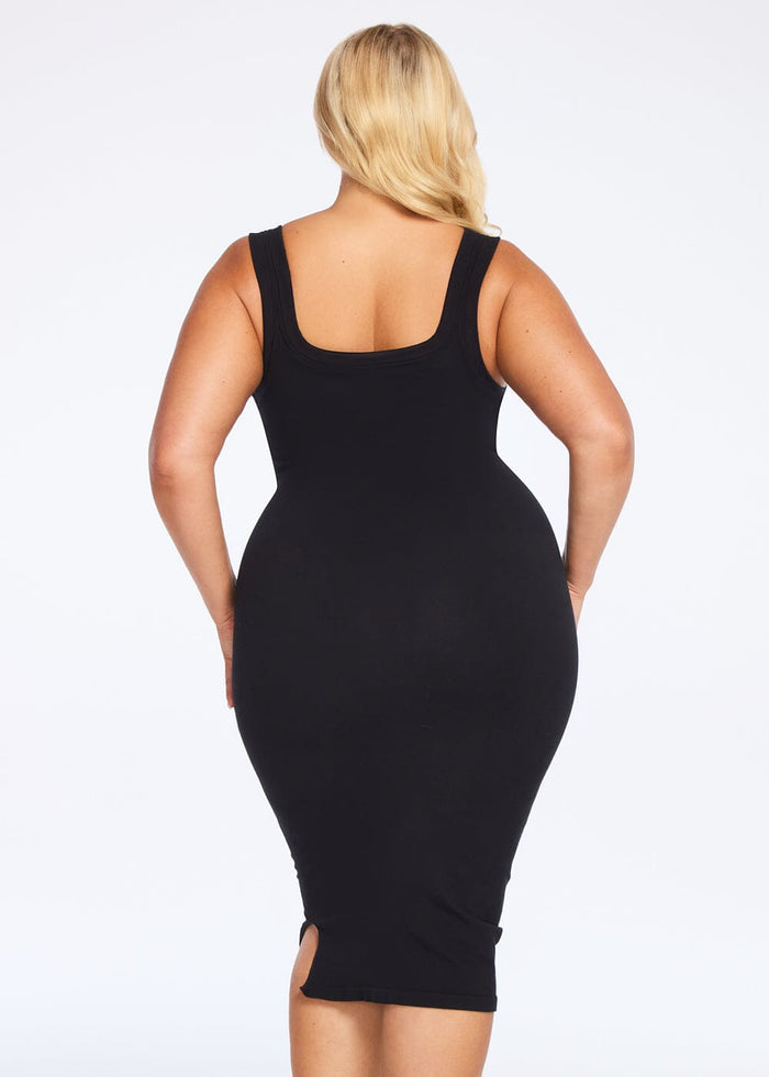 Elietian Basic Tank Dress One Size  Body Shaping