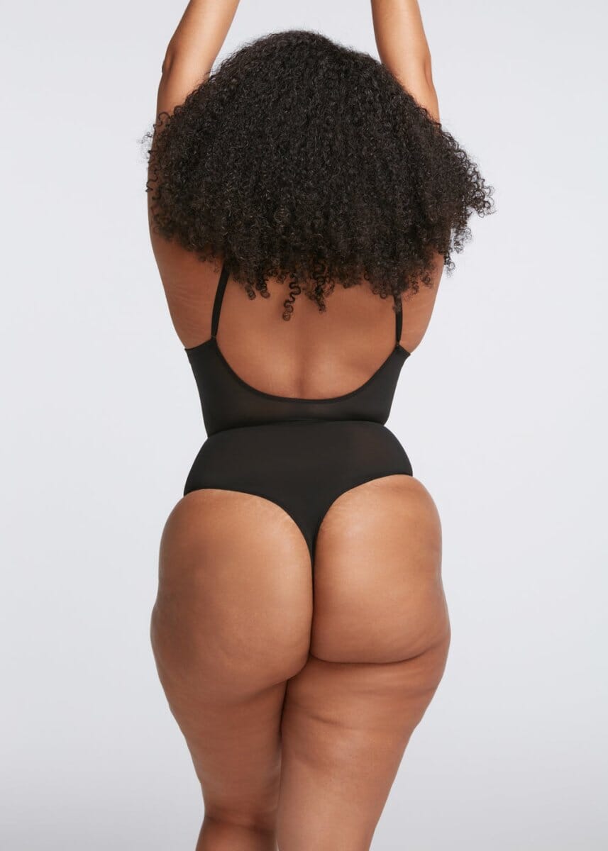 Plunge Shaping Bodysuit Thong - She's Waisted