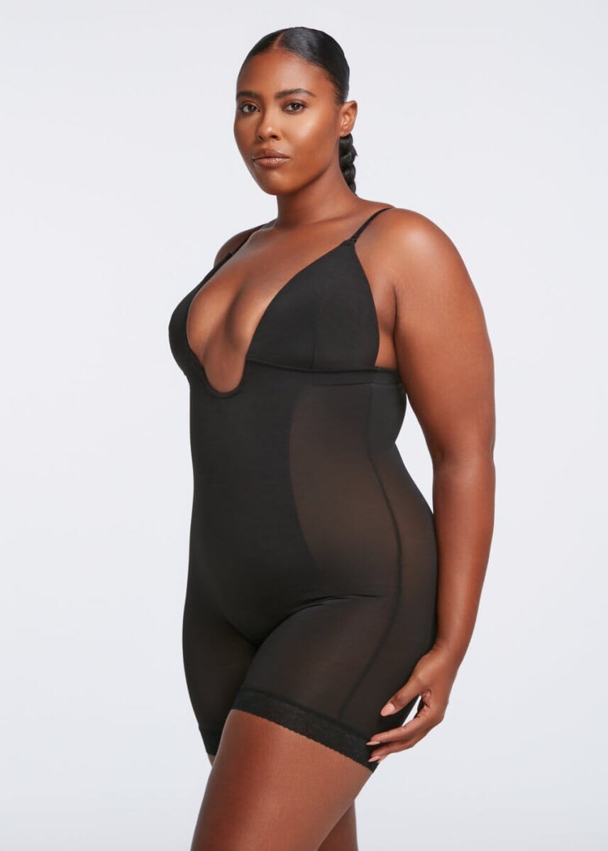 Plunge Shaping Bodysuit Shorts - She's Waisted