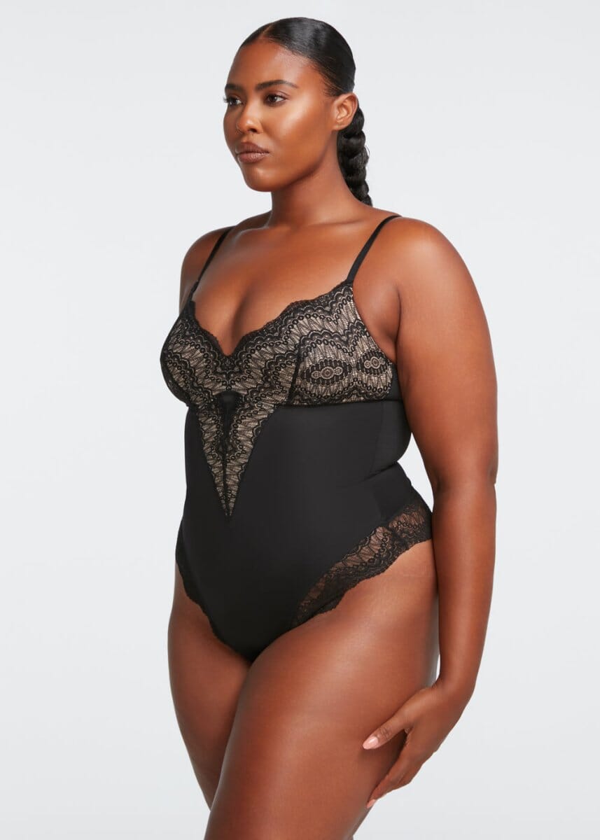 Smoothing Lace Body Shaper in Natural Skin