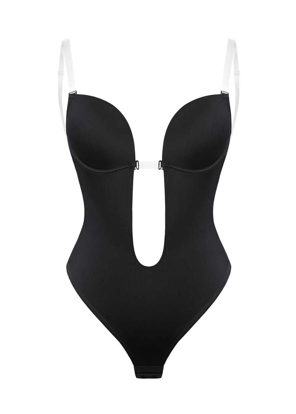 Plunge Backless Bra Bodysuit - She's Waisted