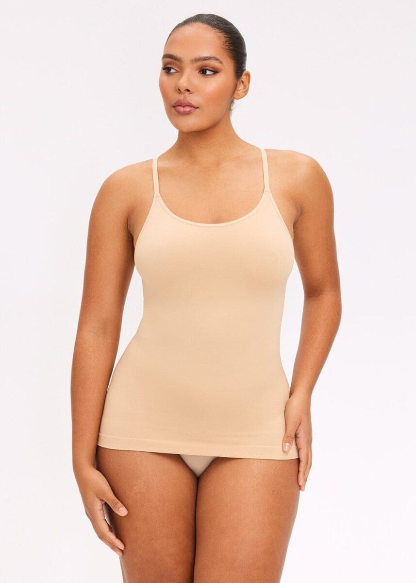 Cami Smoothing Top Adjustable Straps - She's Waisted