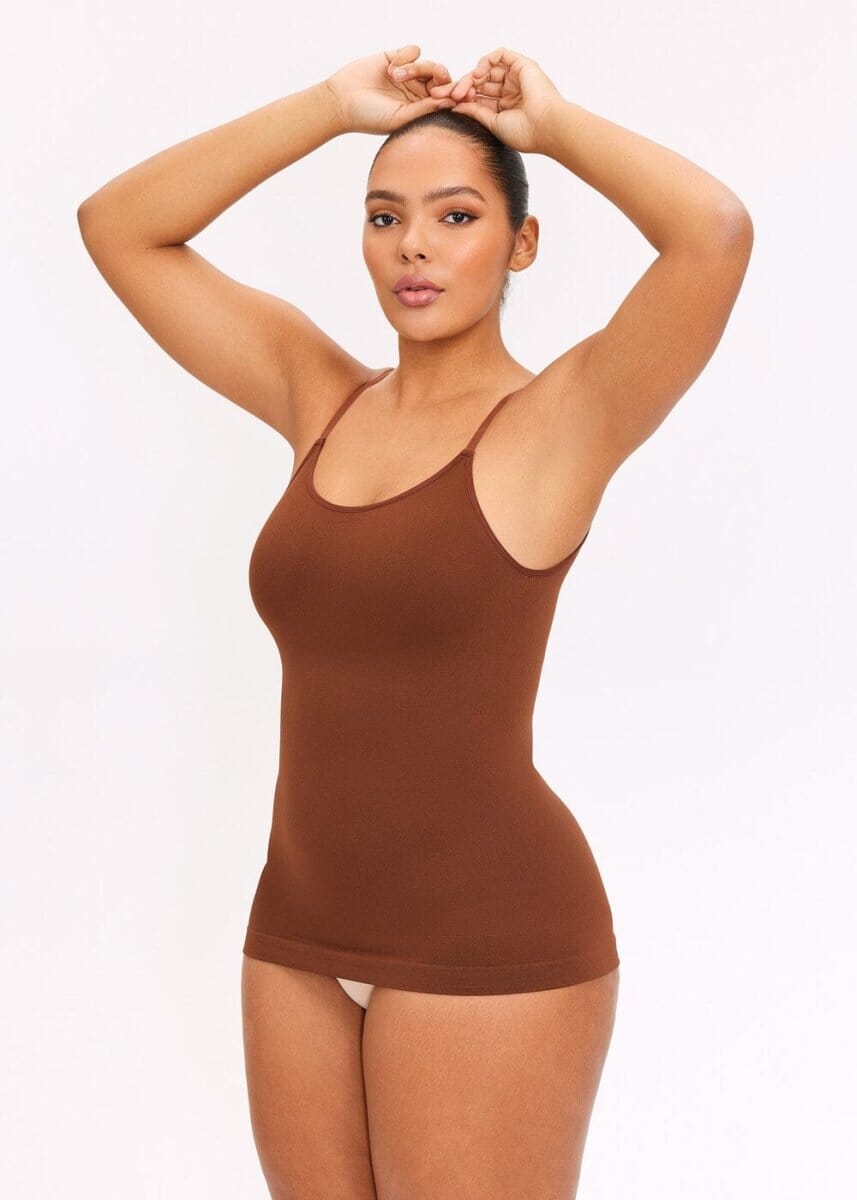 Cami Smoothing Top Adjustable Straps - She's Waisted