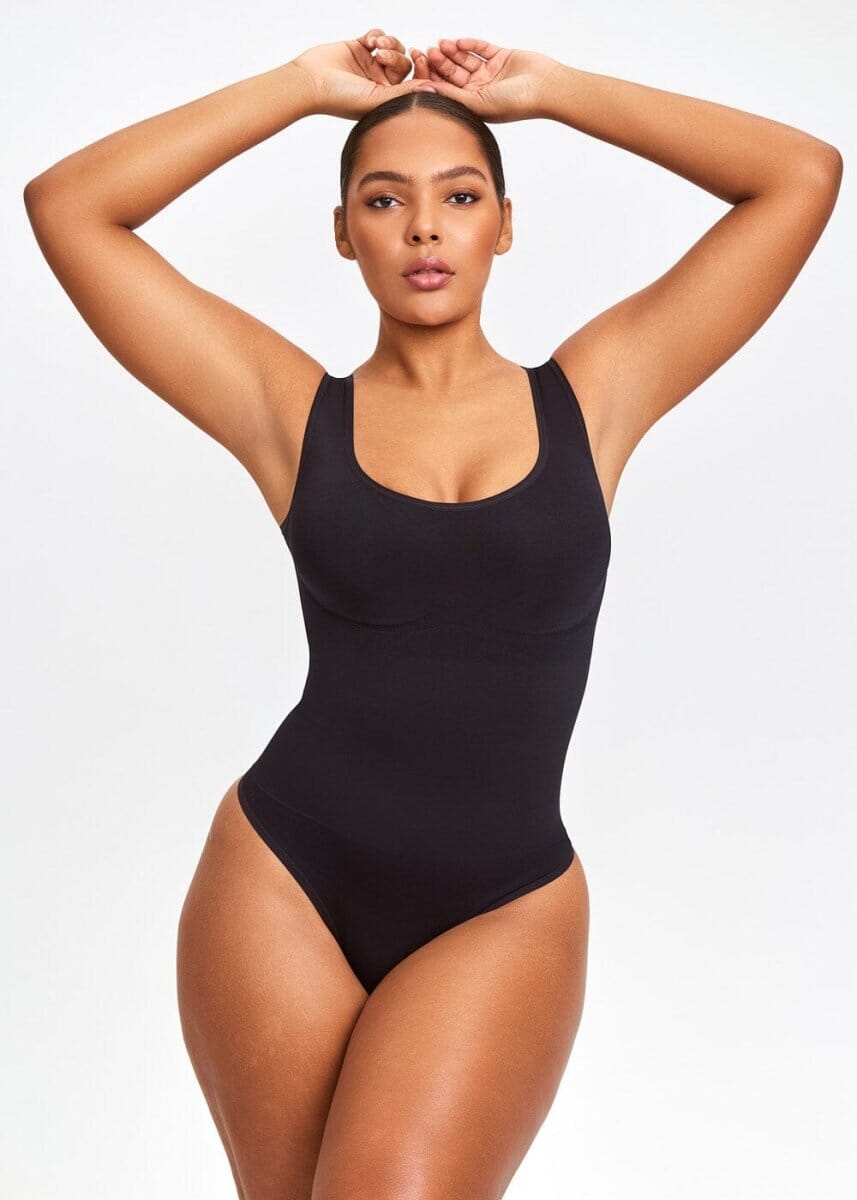 Shaping Tank Bodysuit Thong - She's Waisted