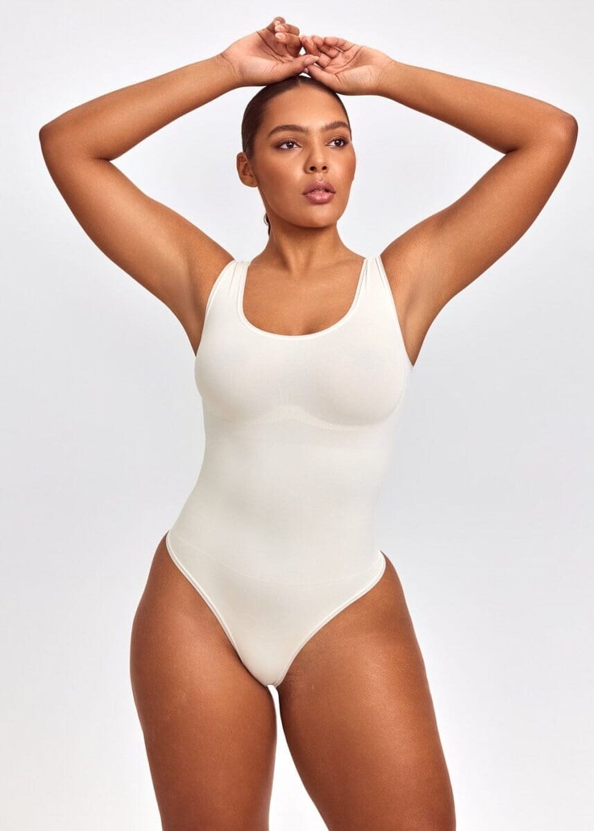 Shaping Tank Bodysuit Thong - She's Waisted