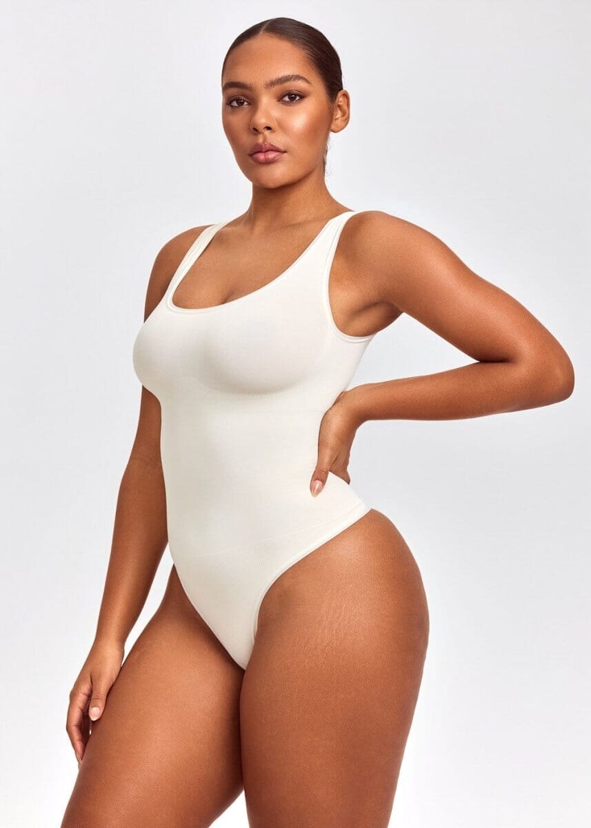 Shaping Tank Bodysuit Thong - She's Waisted