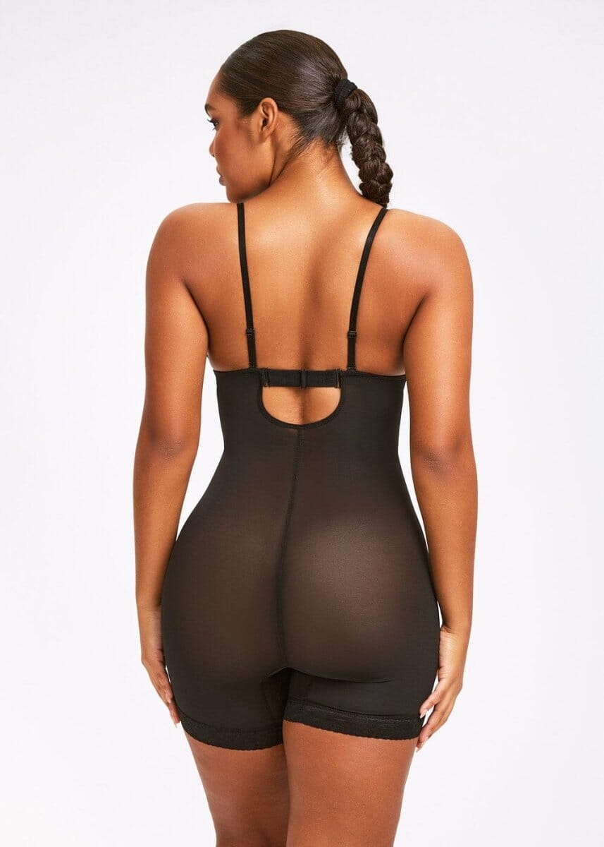 Plunge Shaping Bodysuit Shorts - She's Waisted