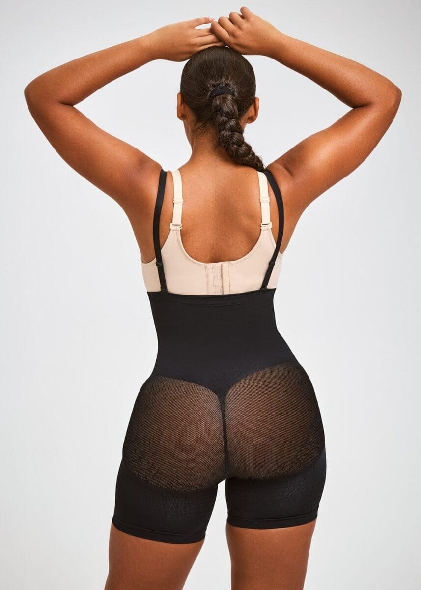 Plus Black Seamless Shapewear Shorts