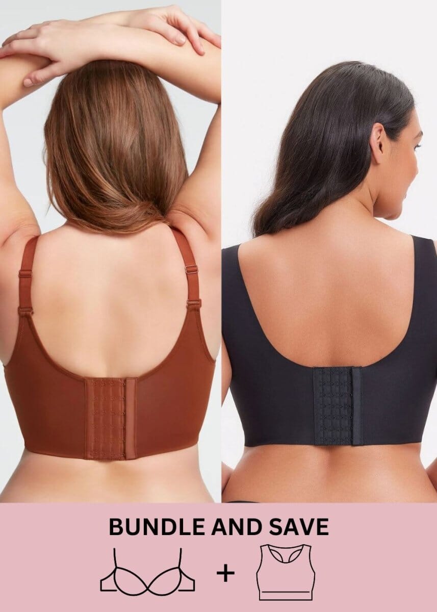 Back Smoothing Push Up Bra & Thong Shaper Bundle