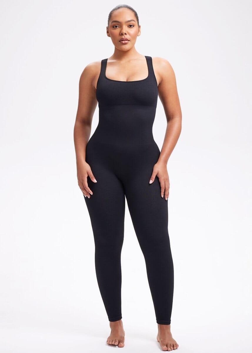 Snatching Seamless Jumpsuit Tank - She's Waisted