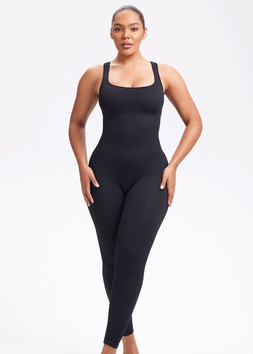 Snatching Seamless Jumpsuit Tank - She's Waisted