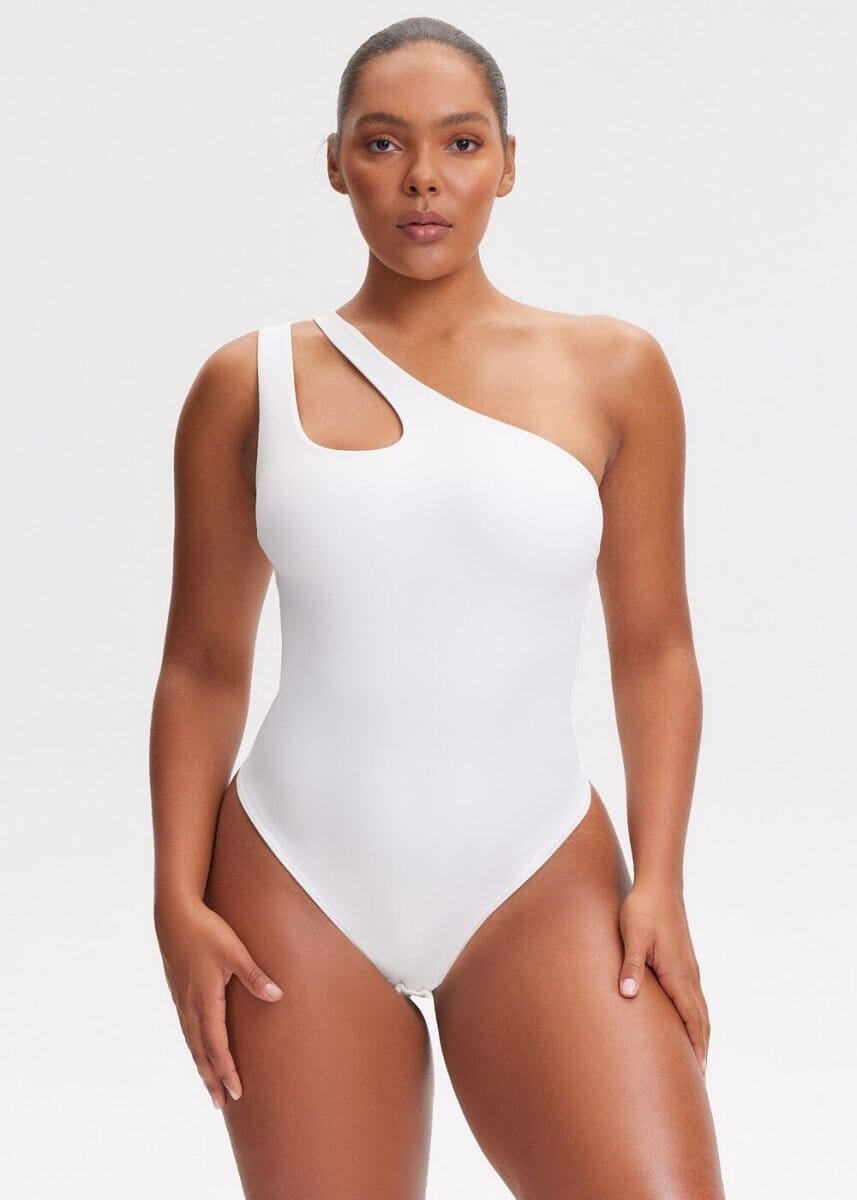 One-shoulder Strap Shapewear Bodysuit - She's Waisted