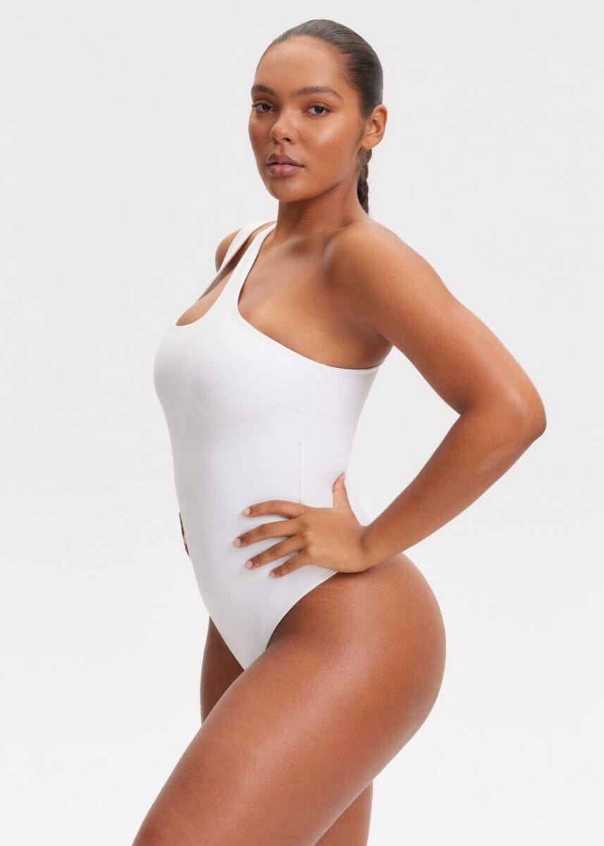 One-shoulder Strap Shapewear Bodysuit - She's Waisted