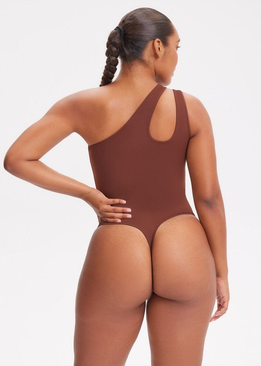 One-shoulder Strap Shapewear Bodysuit - She's Waisted