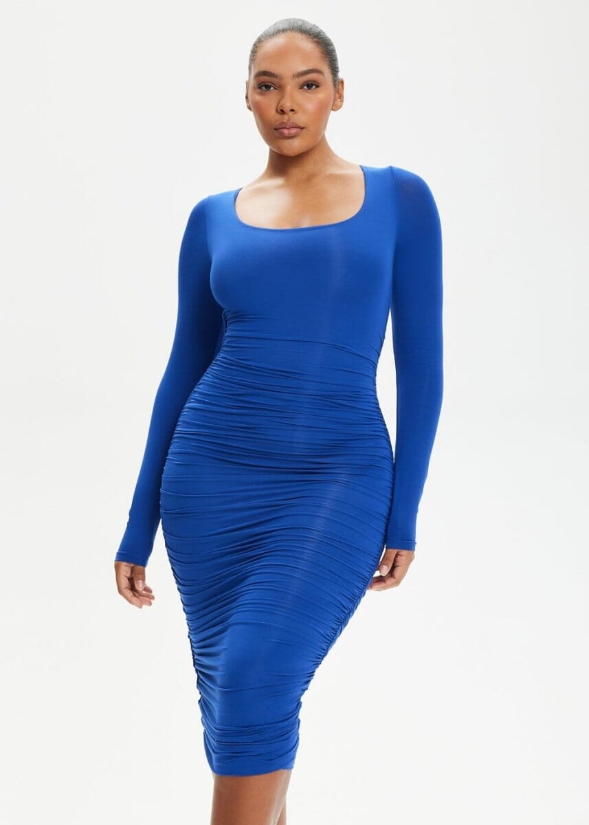 Shapewear Dress Ruching Power Mesh - She's Waisted